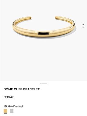 Mejuri Dome Cuff Bracelet in 18k Gold Vermeil